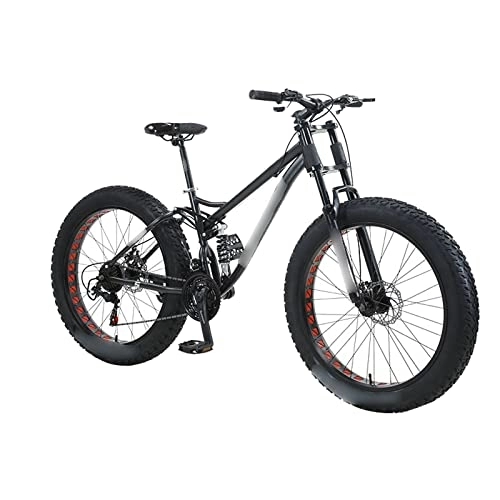 Fat Tyre Mountain Bike : TABKER Bike Mountain Bike Bike Men And Women Bicycles Student Variable Speed Beach Snowmobile Wide Tires Fat Tires