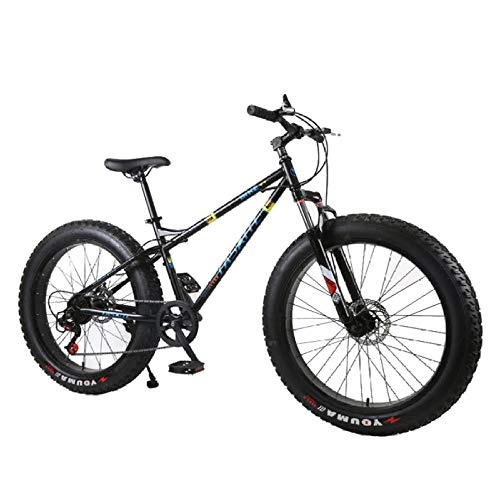 Fat Tyre Mountain Bike : U / A Fixed Gear Bike Mountain Bike Fat Tire Mountain Bike 24 / 26 Inch Atv Snowmobile-_Black_21_Speed