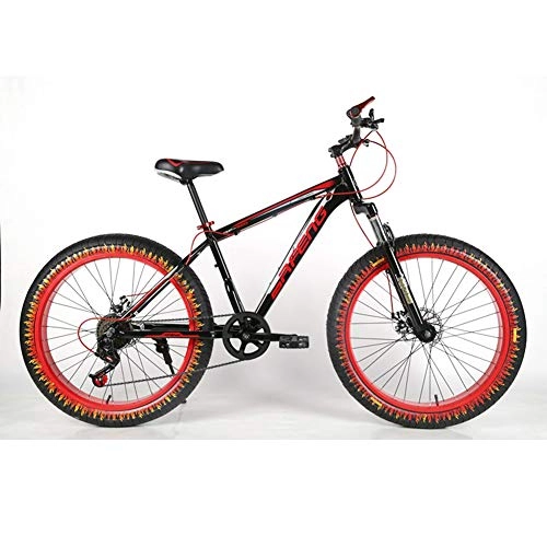 Fat Tyre Mountain Bike : Variable Speed Fat Bike Aluminum Alloy Outroad Mountain Bike, Snow Big Tires Mountain Bike Men And Women, Children's Bikes A Variety Of Colors Frame Disc Brake G -21 Speed -24 Inches