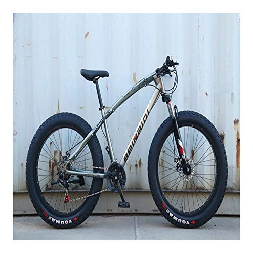 Fat Tyre Mountain Bike : without logo AFTWLKJ Road Bike Mountain Bike Fixed Gear Bike Snowmobile 4.0 Expanded Large Variable Speed Tire Fat Tire Auto Shock Absorption Mountain (Colore : A13, Numero di velocità : 21 Speed)