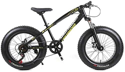 Fat Tyre Mountain Bike : Wyyggnb Mountain Bike, Folding Bike Unisex Mountain Bike 7 Speeds 26 Inch Fat Tire Road Bicycle Snow Bike / Beach Bike With Disc Brakes And Suspension Fork (Color : Black, Size : 7 Speed)