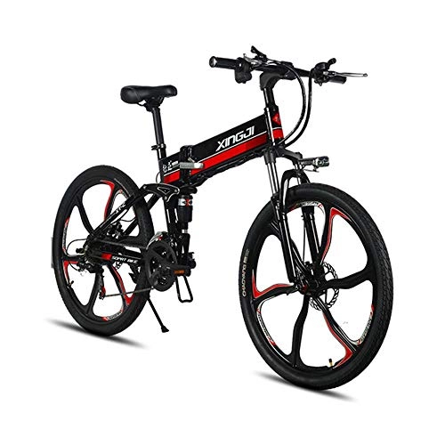 Folding Electric Mountain Bike : A WARM HOME Electric Bicycle, 350W 26-inch Folding Mountain Bike, Ebike 21-level Shift Assisted, E-Mountain bike 48V 12AH