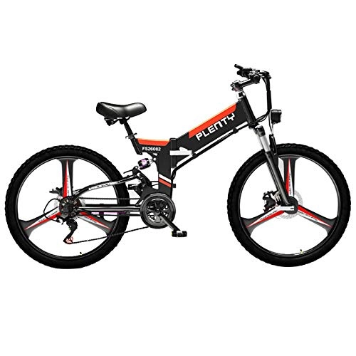 Folding Electric Mountain Bike : BAIYIQW (24in) 48VA-class lithium battery / 350W high-speed motor / 140kg load, 19kg lighter / 3 riding modes, 48V / 10AH / 480WH / 90km