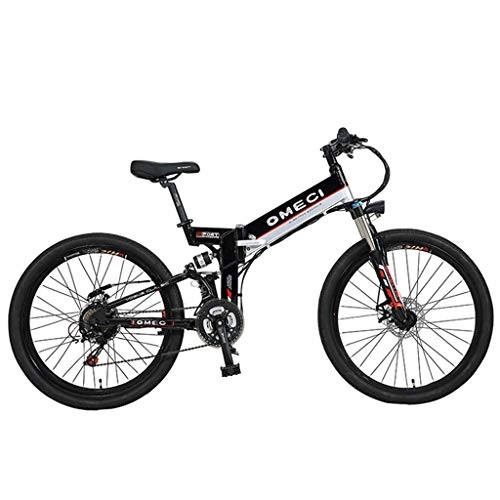 Folding Electric Mountain Bike : BNMZXNN Electric bicycle, lithium battery boost mountain bike, 26 inch men's cross-country folding bike 48V10ah, urban commuter off-road bicycle, A-48V10ah