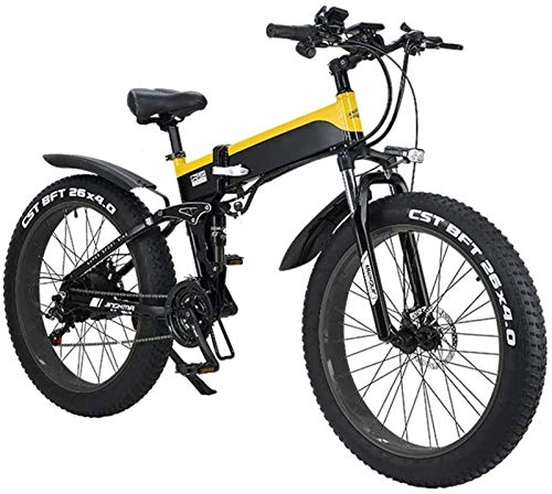 Folding Electric Mountain Bike : Electric Bike Electric Mountain Bike 26" Electric Mountain Bike Folding for Adults, 500W Watt Motor 21 / 7 Speeds Shift Electric Bike for City Commuting Outdoor Cycling Travel Work Out for the jungle tr