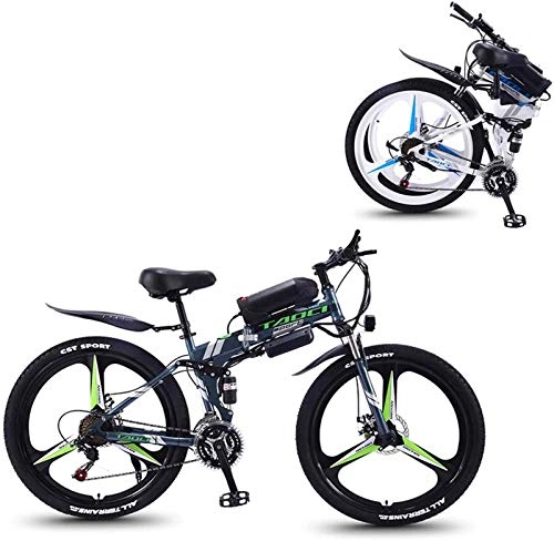 Folding Electric Mountain Bike : Electric Bike Electric Mountain Bike 26'' Electric Mountain Bike with Removable Large Capacity Lithium-Ion Battery (36V 350W), Electric Bike 21 Speed Gear And Three Working Modes for the jungle trails