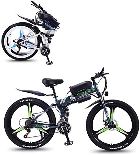 Folding Electric Mountain Bike : Electric Bike Electric Mountain Bike 26'' Folding Electric Mountain Bike, with Removable 36V 8AH / 10AH / 13AH Lithium-Ion Battery 350W Motor Electric Bike E-Bike 27 Speed Gear And Three Working Modes for