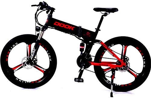 Folding Electric Mountain Bike : Electric Bike Electric Mountain Bike 26-In Folding Electric Bike for Adult with 250W36V8A Lithium Battery 27-Speed Aluminum alloy with LCD Display Cross-Country E-Bike Load 150 Kg for the jungle trail