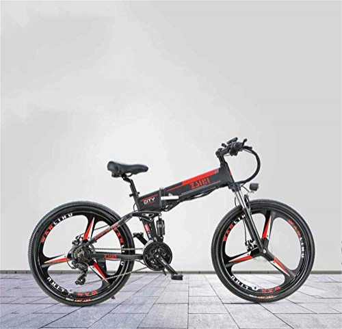 Folding Electric Mountain Bike : Electric Bike Electric Mountain Bike 26 Inch Adult Foldable Electric Mountain Bike, 48V Lithium Battery, With GPS Anti-Theft Positioning System Electric Bicycle, 21 Speed for the jungle trails, the sn