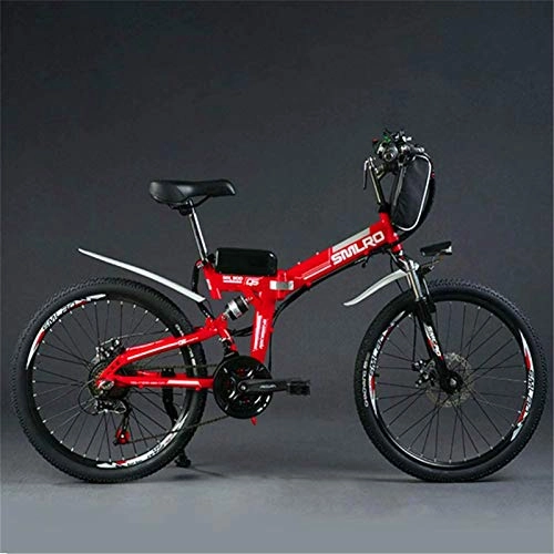 Folding Electric Mountain Bike : Electric Bike Electric Mountain Bike 26 inch Electric Bikes Bike Bicycle, 48V13A 350W Hanging bag Folding Bicycle shock absorber Sports Outdoor Cycling for the jungle trails, the snow, the beach, the