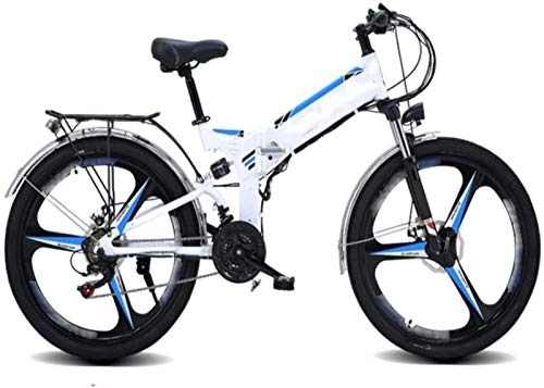 Folding Electric Mountain Bike : Electric Bike Electric Mountain Bike 26 inch Folding Electric Bikes Bicycle Mountain, 48V10Ah lithium battery 21 speed Adult Bike GPS positioning Sports Cycling for the jungle trails, the snow, the bea