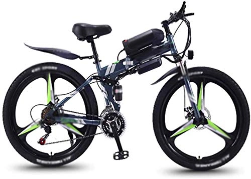 Folding Electric Mountain Bike : Electric Bike Electric Mountain Bike 26 inch Folding Electric Bikes, shock-absorbing fork 350W Mountain snow Bikes Sports Outdoor Adult Bicycle for the jungle trails, the snow, the beach, the hi