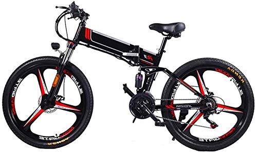 Folding Electric Mountain Bike : Electric Bike Electric Mountain Bike Electric Bike Folding Mountain E-Bike for Adults 3 Riding Modes 350W Motor, Lightweight Magnesium Alloy Frame Foldable E-Bike with LCD Screen, for City Outdoor Cyc