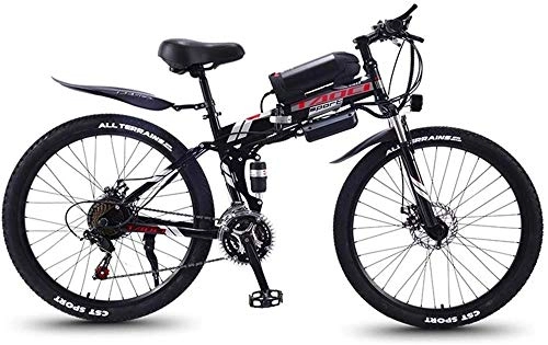 Folding Electric Mountain Bike : Electric Bike Electric Mountain Bike Fast Electric Bikes for Adults Folding Electric Mountain Bike, 350W Snow Bikes, Removable 36V 8AH Lithium-Ion Battery for, Adult Premium Full Suspension 26 Inch El