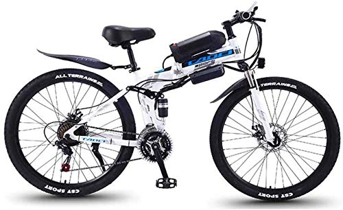 Folding Electric Mountain Bike : Electric Bike Electric Mountain Bike Folding Electric Mountain Bike, 350W Snow Bikes, Removable 36V 8AH Lithium-Ion Battery for, Adult Premium Full Suspension 26 Inch Electric Bicycle for the jungle t
