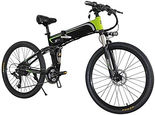 Folding Electric Mountain Bike : Electric Bike Electric Mountain Bike Mens Mountain Bike Ebikes All Terrain with Lcd Display Folding Electronic Bicycle 1000w 7 Speed 48v 14ah Batttery 26 * 4 Inch Electric Bike Full Suspension for Men