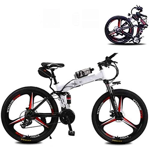 Folding Electric Mountain Bike : Electric Powerful Bicycle 26 In Folding Electric Bike for Adult 21 Speed with 36V 6.8A Lithium Battery Electric Mountain Bicycle Power-Saving Portable and Comfortable Assisted Riding Endurance 20-25 K