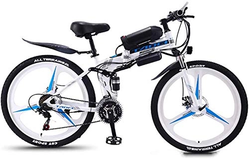 Folding Electric Mountain Bike : Electric Snow Bike, 26 Inch Folding Electric Mountain Bike for Adults with 36V 350W Motor 21 Speed Gear & 3 Working Model Electric E-Bike Snow Bicycle Moped Electric Mountain Bike Aluminum Frame Lithi