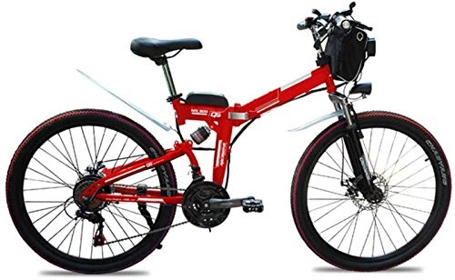 Folding Electric Mountain Bike : Electric Snow Bike, 500W Folding Electric Bike for Adults 26In 48V13AH Lithium Battery Mountain Electric Bicycle with Controller, Dedicated Folding Pedal E-Bike Maximum Speed 40Km / H Lithium Battery Be