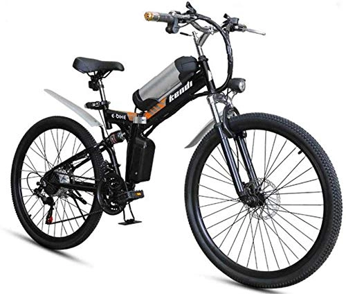 Folding Electric Mountain Bike : FEE-ZC Universal Adults Folding Electric Mountain Bike Portable Bicycle Speed Up To 40 KM / h EBike Pedal Assist With Throttle