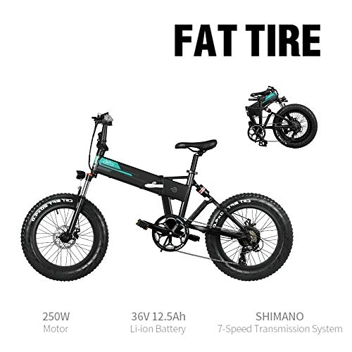Folding Electric Mountain Bike : FIIDO M1 Electric MTB Foldable Bike, Mens Women City Mountain Bicycle Speed Boosts Up To 18.6mph, 20 Inch E-Bike adult Fat Tire 36V 12.5Ah 250w Shock Absorber For Snow Beach Gravel