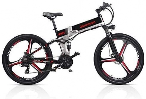 Folding Electric Mountain Bike : IMBM M80 21 Speed Folding Bicycle 48V*350W 26 inch Electric Mountain Bike Dual Suspension With LCD Display 5 Pedal Assist