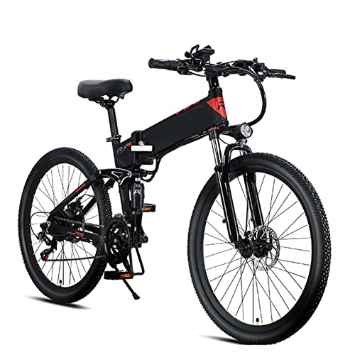 Folding Electric Mountain Bike : LDFANG Electric Bicyclea 800w 48v12.8ah Lithium Battery 26 Inch Ebike Bike Folding Mountain for Adults Folding Foldable