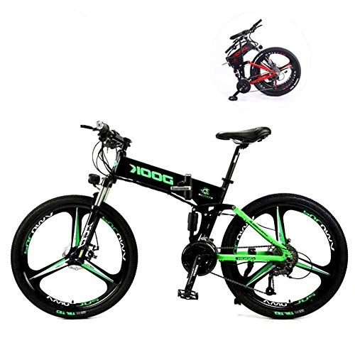 Folding Electric Mountain Bike : LEILEI 26 Inch Electric Mountain Bikes 27 Speed Folding Mountain Electric Lithium Battery Aluminum Alloy Light And Convenient To Drive Off-Road Vehicles Suitable for Men And Women