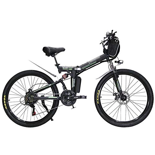 Folding Electric Mountain Bike : N / A Folding Electric Bike for Adults Urban Commuter E-bike City Bicycle 1000w Motor and 48v 13ah Lithium Battery Max Speed 35 Km / h Load Capacity 150 Kg Full Shock Absorber, Blue48V13AH, Black48.