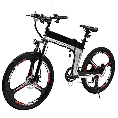 Folding Electric Mountain Bike : N / A Mall 26'' Electric Mountain Bike Removable Large Capacity Lithium-ion Battery 48v 250w Electric Bike 21 Speed Gear Three Working Modes Max 120 Kg