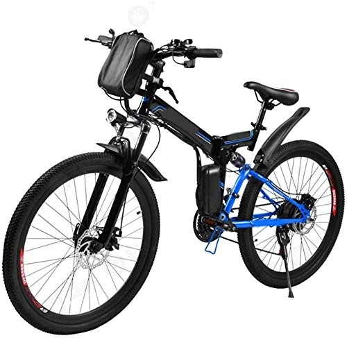 Folding Electric Mountain Bike : RDJM Ebikes, 21 Electric Folding Mountain Bike with Removable 36v 8ah Lithium-ion Battery 250w Motor Electric Bike E-bike 26 Speed Gear Unisex Shockproof Electric Bike Frame