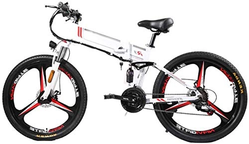 Folding Electric Mountain Bike : RDJM Ebikes Electric Folding Bike, Foldable Bicycle LED Display Electric Bicycle Commute E-Bike 400W Motor, 120Kg Max Load, Easy To Store in Caravan Motor Home Silent Motor E-Bike for Cycling