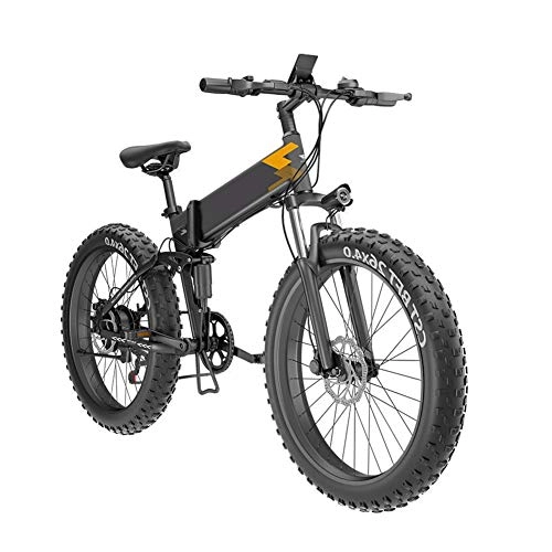 Folding Electric Mountain Bike : TANCEQI 26'' Electric Mountain Bike Folding Bicycle for Adults 400W Brushless Motor 48V 7 Speed Gear And Three Working Modes Aluminum Alloy Mountain Cycling E-Bike, for Outdoor Cycling Work Out