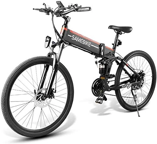 Folding Electric Mountain Bike : XCBY Folding E-Bike, Electric Bicycle 26-inch 48V 10.4Ah 350W, Folding Electric Mountain Bike 21 Speed