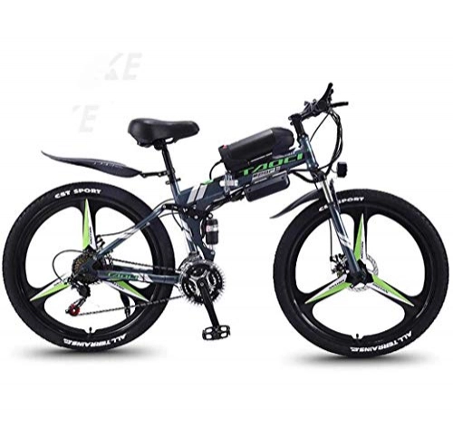 Folding Electric Mountain Bike : XXY-shop Summer Electric Bike, 26" Mountain Bike for Adult, All Terrain 27-speed Bicycles, 36V 30KM Pure Battery Mileage Detachable Lithium Ion Battery, Smart Mountain Ebike for Adult