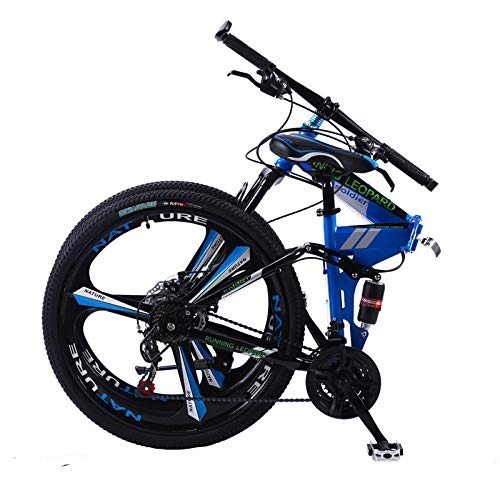 Folding Mountain Bike : 21 / 26 / 27.5 / 29 inch folding mountain bike 21 / 24 / 27 / 30 / speed dual damping off-road variable speed top adult male and female student bike-A_29in_30