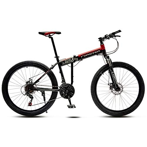 Folding Mountain Bike : 26 Inch Mountain Bike, Folding Bicycle Adult Bike Men, Speed Mountain Bicycle Full Suspension MTB Bike Men Women B-21 Speed 26in