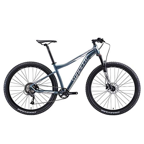 Folding Mountain Bike : 9 Speed Mountain Bikes, Aluminum Frame Men's Bicycle with Front Suspension, Unisex Hardtail Mountain Bike, All Terrain Mountain Bike, Blue, 27.5Inch FDWFN (Color : Grey)
