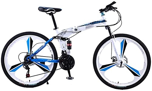 Folding Mountain Bike : Adult mountain bike- Foldable Bicycle Mountain Bike, Wheel Size 26 Inches Road Bike 21 Speeds Suspension Bicycle Double Disc Brake, for Urban Environment and Commuting To and From Get Off Work Y