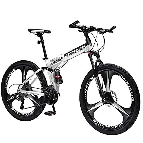 Folding Mountain Bike : Adult Mountain Bike Folding, Lightweight Road Bike 26 Inch Speed Women, Foldable MTB Bike Bicycle Disc Brakes Men A-24 Speed 26in