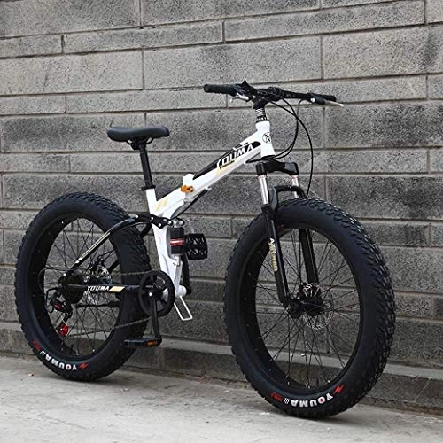 Folding Mountain Bike : All Terrain Mountain Bicycle Adult, Mountain Bikes, 24Inch Fat Tire Hardtail Men's Snowmobile, Dual Suspension Frame And Suspension Fork (Color : E, Size : 21 speed)