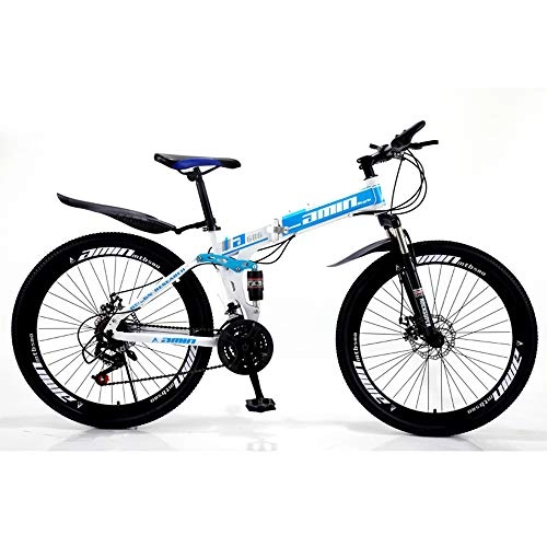 Folding Mountain Bike : Amimilili Lightweight 26 Inch Mountain Bikes Bicycles Mountain Bike for Adult Road Bike Racing Bike, Blue, 27 Speed