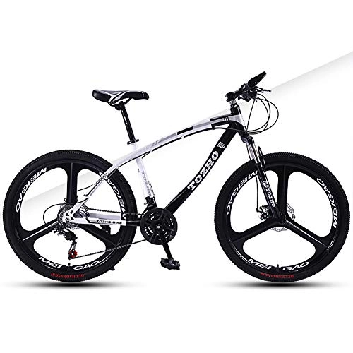 Folding Mountain Bike : AP.DISHU 27 Speed Men And Women Mountain Bike All Terrain 26 Inch Wheel Trail Road Bike Full Suspension MTB Dual Disc Brake, Black