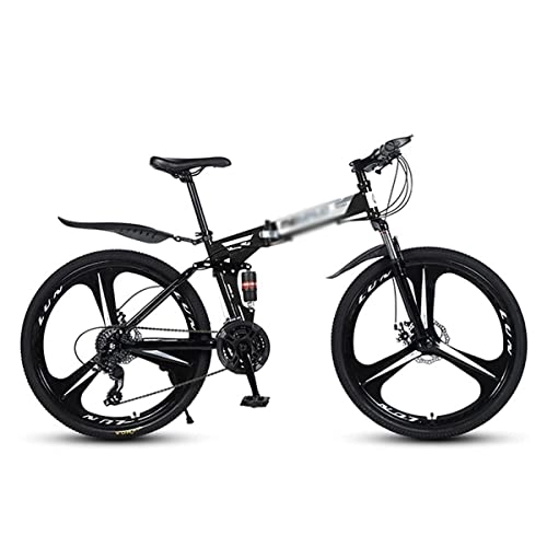 Folding Mountain Bike : BaiHogi Professional Racing Bike, Folding Mountain Bike 21 Speed Dual Disc Brake 26 Wheels Suspension Fork Mountain Bicycle for Men Woman Adult and Teens / Red / 21 Speed (Color : Black, Size : 27 Speed)