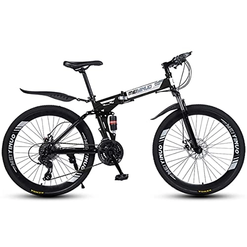 Folding Mountain Bike : BaiHogi Professional Racing Bike, Men and Women Folding Bike, Folding Outroad Bicycles, Adult Mountain Bikes, Folded Within 15 Seconds, 21 * 24 * 27-Speed, 26-inch Wheels Outdoor Bicycle