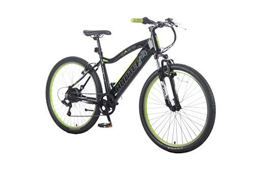 Folding Mountain Bike : Basis Hunter Unisex Integrated Electric Mountain Bike - Black / Lime