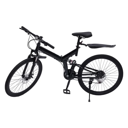 Folding Mountain Bike : biniliubi 26 In Folding Mountain Bike 21 Speed Mtb Bicycle Full Suspension Disc Brake Bike Foldable Bicycle Disc Brake Mountain Bike