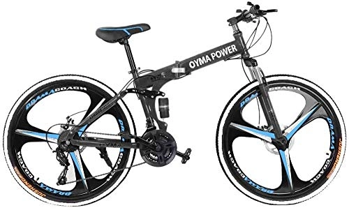 Folding Mountain Bike : Comfort Bikes Beach Cruiser Bike - 26in Folding Mountain Bike Shimanos 21 Speed Bicycle Full Suspension MTB Bikes Road Bikes