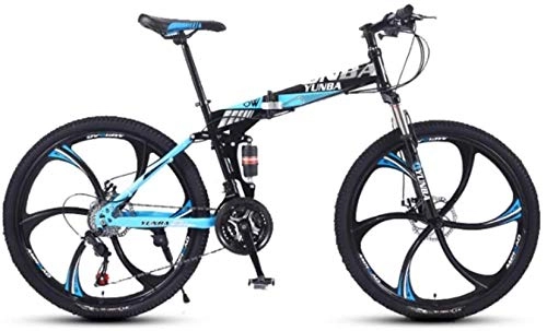 Folding Mountain Bike : DALUXE Modern 24 Speed Comfortable Folding Urban Track Bike Male And Female Students 24-inch Shift Double Beach Absorber Shock Adult Road Bike Dual Disc Bic. Mountain Shift