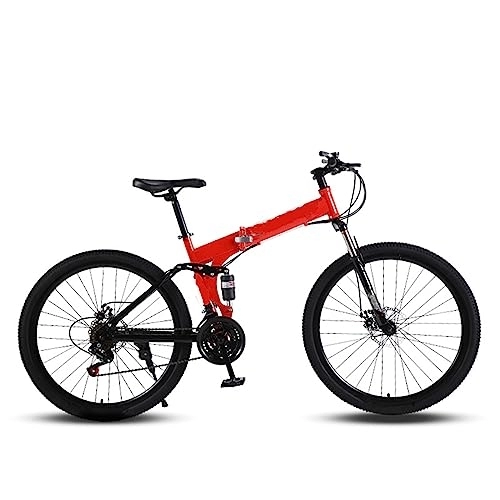 Folding Mountain Bike : DIOTTI Folding Bicycle 26 Inch Variable Speed Shock Absorption Bicycle Disc Brake Student Mountain Bike (26)